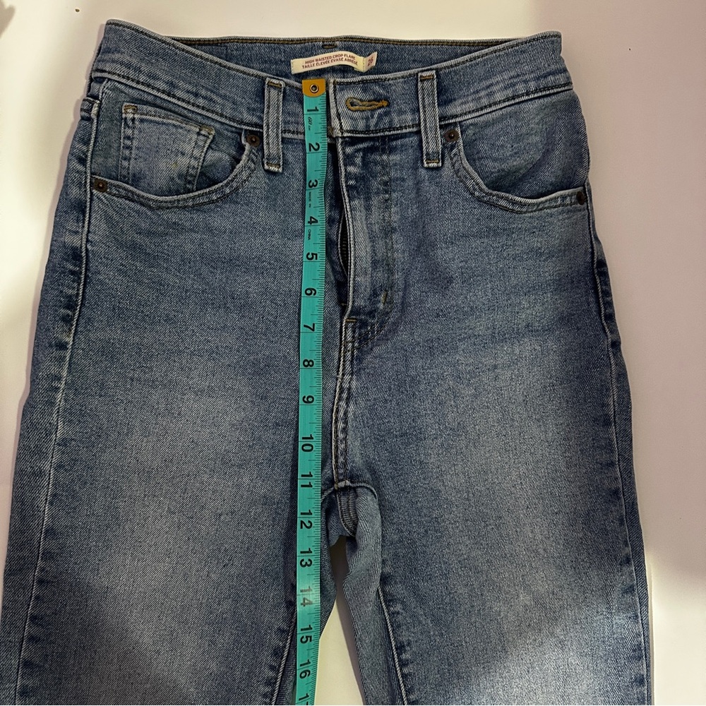 Levi’s (26Wx29L) High Waisted Crop Flare  Blue Women's Jeans - Picture 10 of 16